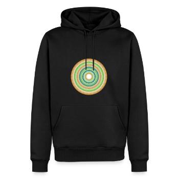 Mandala - Sweat à capuche Premium bio Homme - noir - Devant - Nico (187cm)