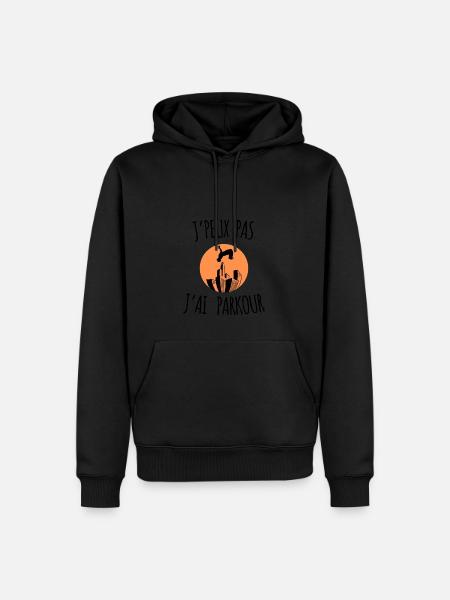 JE PEUX PAS J'AI PARKOUR - Sweat à capuche Premium bio Homme - noir