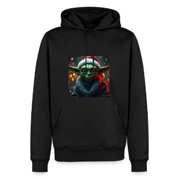 Christmas Yeti - Männer Premium Bio Hoodie - Schwarz - Vorne - Nico (187cm)