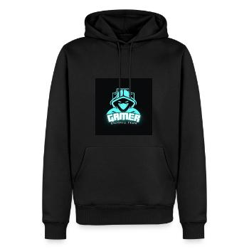Gamer 100 - Men’s Premium Organic Hoodie - black - Front - Nico (187cm)