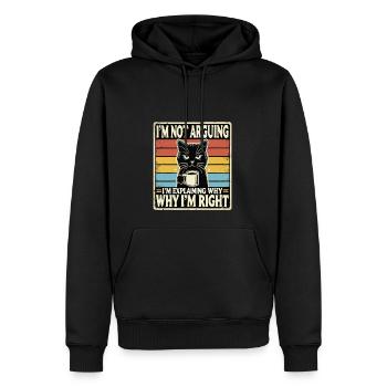 Why I'm Right - Sweat à capuche Premium bio Homme - noir - Devant - Nico (187cm)