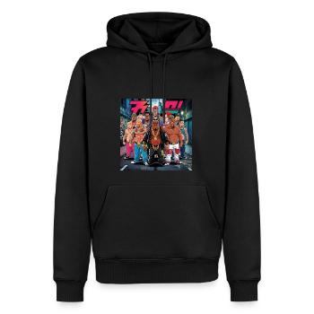 Street Gang - Manga Stil - Männer Premium Bio Hoodie - Schwarz - Vorne - Nico (187cm)