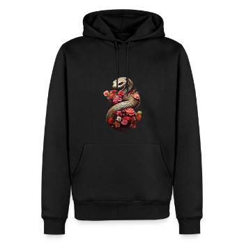 Jahr der Schlange - Männer Premium Bio Hoodie - Schwarz - Vorne - Nico (187cm)