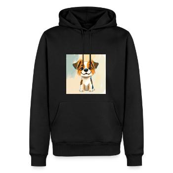 Berger australien mignon - Sweat à capuche Premium bio Homme - noir - Devant - Nico (187cm)