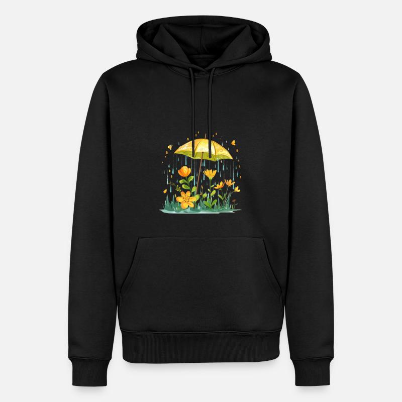 Rainy Day Spring - Männer Premium Bio Hoodie - Schwarz