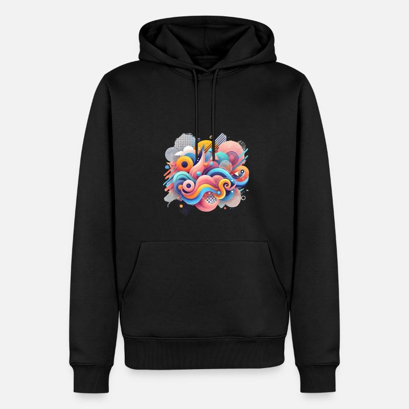 Sinueuse - Sweat à capuche Premium bio Homme - noir
