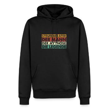 Steuerberater Mann Mythos Legende Steuerberater Be - Männer Premium Bio Hoodie - Schwarz - Vorne - Nico (187cm)