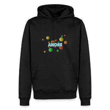 Bällebad Andre - Männer Premium Bio Hoodie - Schwarz - Vorne - Nico (187cm)