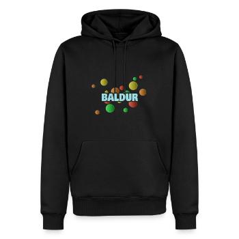 Bällebad Baldur - Männer Premium Bio Hoodie - Schwarz - Vorne - Nico (187cm)
