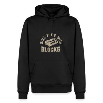 Tuning Spruch für Motorsport / Auto Fans - Männer Premium Bio Hoodie - Schwarz - Vorne - Nico (187cm)
