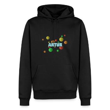 Geburtstag Artur - Männer Premium Bio Hoodie - Schwarz - Vorne - Nico (187cm)