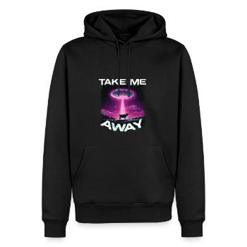 UFO - Nimm mich mit - Männer Premium Bio Hoodie - Schwarz - Vorne - Nico (187cm)