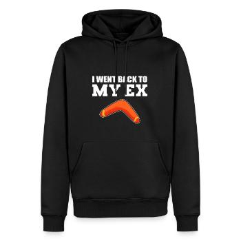 Zurück zu meinem Ex Lustige Person Geschenk - Männer Premium Bio Hoodie - Schwarz - Vorne - Nico (187cm)