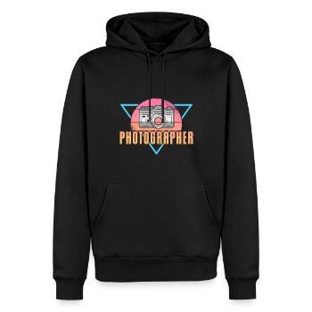 Photography Camera Lens Retro - Männer Premium Bio Hoodie - Schwarz - Vorne - Nico (187cm)