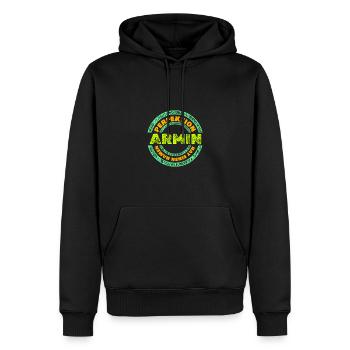 Geschenk für Armin - Männer Premium Bio Hoodie - Schwarz - Vorne - Nico (187cm)