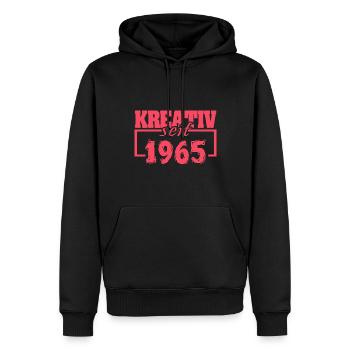 Jahr 1965 - Männer Premium Bio Hoodie - Schwarz - Vorne - Nico (187cm)