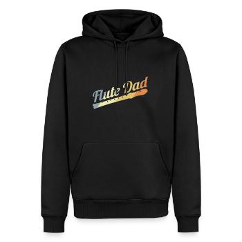 Père flûte - Sweat à capuche Premium bio Homme - noir - Devant - Nico (187cm)
