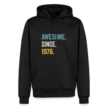 48. Geburtstag 48 Jahre Awesome Since 1976 - Männer Premium Bio Hoodie - Schwarz - Vorne - Nico (187cm)
