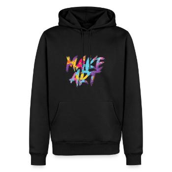 L’art empoisonne les peintres - Sweat à capuche Premium bio Homme - noir - Devant - Nico (187cm)