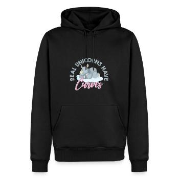 Lustiger Einhorn Spruch I Einhörner - Männer Premium Bio Hoodie - Schwarz - Vorne - Nico (187cm)