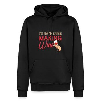 Winzer Wein Spruch für Weinliebhaber - Männer Premium Bio Hoodie - Schwarz - Vorne - Nico (187cm)