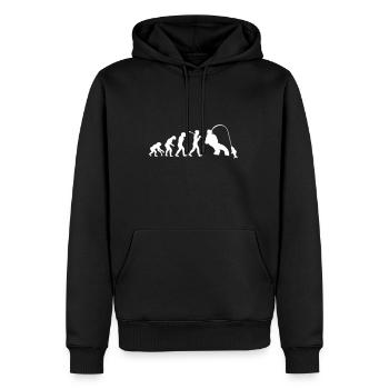 evolution fisher fishing - Men’s Premium Organic Hoodie - black - Front - Nico (187cm)