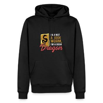 Livre de dragon étudiant érudit poison - Sweat à capuche Premium bio Homme - noir - Devant - Nico (187cm)