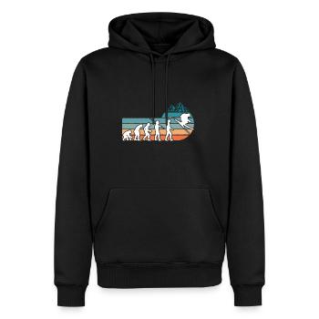 Skiing Evolution Vintag Winter Sport Ski - Männer Premium Bio Hoodie - Schwarz - Vorne - Nico (187cm)