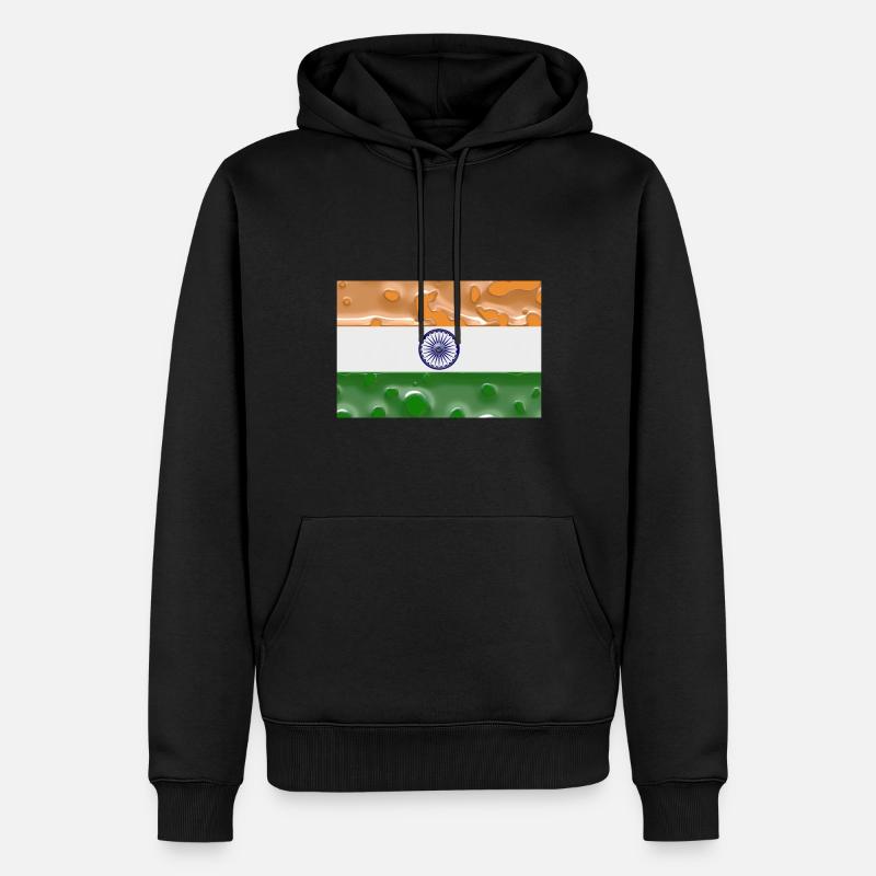 Inde - Sweat à capuche Premium bio Homme - noir