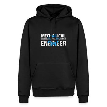 Mechanical Engineer - Maschinenbauingenieur Vintag - Männer Premium Bio Hoodie - Schwarz - Vorne - Nico (187cm)