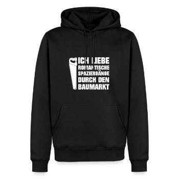 Ich Liebe Romantische Spaziergänge im Baumarkt - Männer Premium Bio Hoodie - Schwarz - Vorne - Nico (187cm)