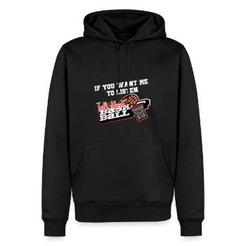Basketball Spruch Motiv I Basketballer - Männer Premium Bio Hoodie - Schwarz - Vorne - Nico (187cm)