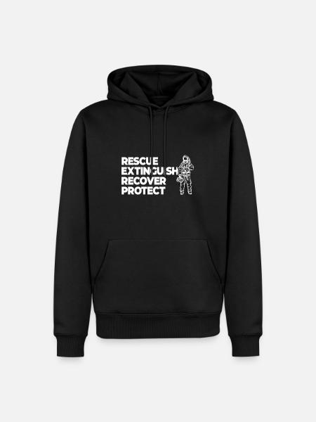Firefighter Motivation - Men’s Premium Organic Hoodie - black