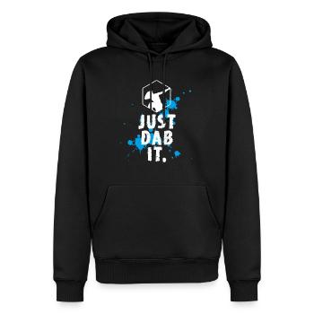 dab tamponnant éclaboussure touché juste tamponner coo fun - Sweat à capuche Premium bio Homme - noir - Devant - Nico (187cm)