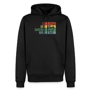 Basketteur basketteur - Sweat à capuche Premium bio Homme - noir - Devant - Nico (187cm)