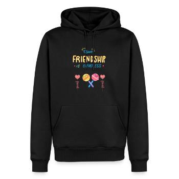 Friendship Forever - Männer Premium Bio Hoodie - Schwarz - Vorne - Nico (187cm)