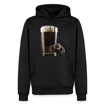 Spinne Bier - Männer Premium Bio Hoodie - Schwarz - Vorne - Nico (187cm)