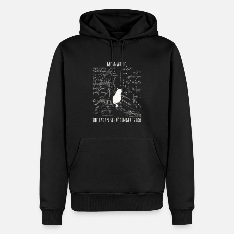 Schrödingers Katze Nerd Humor Physik Design - Männer Premium Bio Hoodie - Schwarz