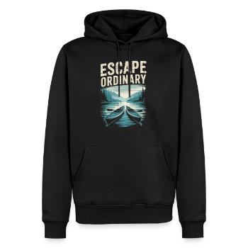 Escape Ordinary Nature Adventure Chemise - Sweat à capuche Premium bio Homme - noir - Devant - Nico (187cm)