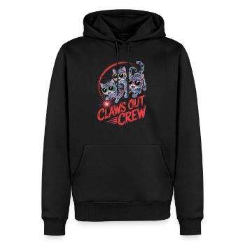 Claws Out – la puissance d’un chat à l’état pur - Sweat à capuche Premium bio Homme - noir - Devant - Nico (187cm)