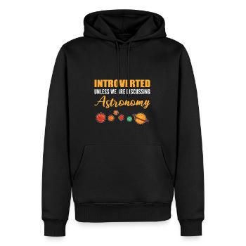 Diskussion über Astronomie Introvertiert Geschenk - Männer Premium Bio Hoodie - Schwarz - Vorne - Nico (187cm)