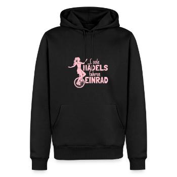 Einradfahrerin Coole Mädels Fahren Einrad - Männer Premium Bio Hoodie - Schwarz - Vorne - Nico (187cm)