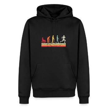 Thérapeute Human Evolution Vintage Physiothérapeute - Sweat à capuche Premium bio Homme - noir - Devant - Nico (187cm)