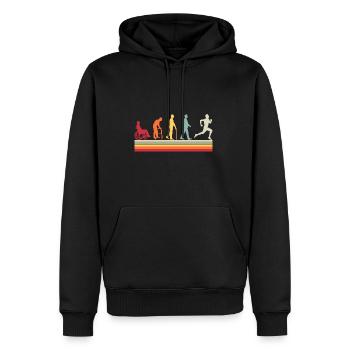 Thérapeute Human Evolution Vintage Physiothérapeute - Sweat à capuche Premium bio Homme - noir - Devant - Nico (187cm)