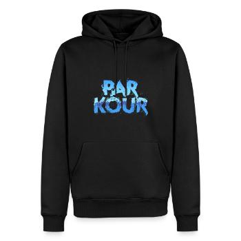 Parkour Freerunning Traceur - Männer Premium Bio Hoodie - Schwarz - Vorne - Nico (187cm)
