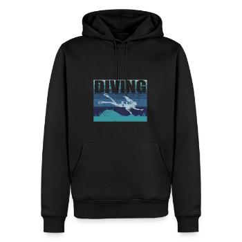 Taucher Tauchen Design Schnorcheln - Männer Premium Bio Hoodie - Schwarz - Vorne - Nico (187cm)