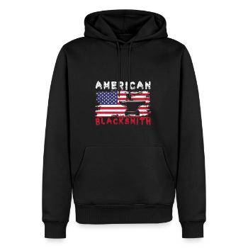 Lustiger Schmied Spruch & Schmieden - Männer Premium Bio Hoodie - Schwarz - Vorne - Nico (187cm)