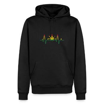 Jamaika Jamaican Reggea Vintage Rastafarian Spüche - Männer Premium Bio Hoodie - Schwarz - Vorne - Nico (187cm)