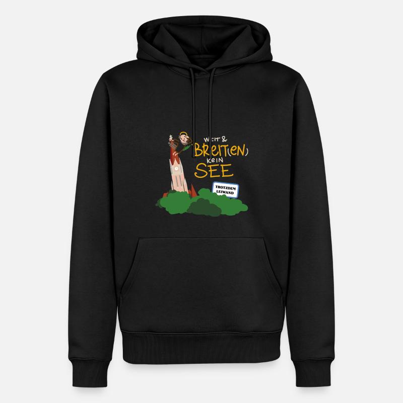 BreitenSee leiwand - Sweat à capuche Premium bio Homme - noir