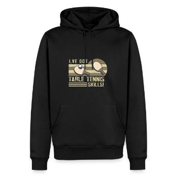 Lustiger Tischtennis Spruch Tischtennis - Männer Premium Bio Hoodie - Schwarz - Vorne - Nico (187cm)